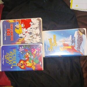 Set of 3 Disney Black Diamond VHS Tapes